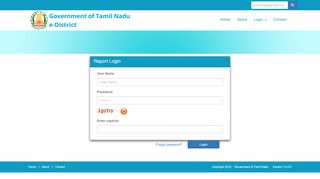 
                            4. Report Login - Tamil Nadu e-District