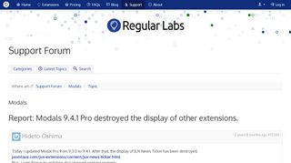 
                            11. Report: Modals 9.4.1 Pro destroyed the display of other extensions ...