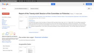 
                            6. Report of the Twenty-sixth Session of the Committee on Fisheries: ...