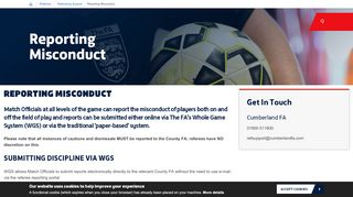 
                            11. Reporting Misconduct - Cumberland FA