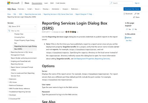
                            1. Reporting Services Login Dialog Box (SSRS) - SQL Server ...