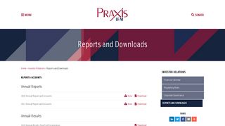 
                            12. Reports and Downloads | PraxisIFM