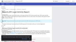 
                            12. Reports API: Login Activity Report | Reports API | Google Developers