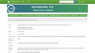 
                            10. Repositorio Digital UTE: Sistema de oficina virtual de empleo para los ...