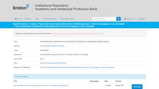 
                            6. Repositório Kroton: UNIVERSIDADE CORPORATIVA: EDUCAÇÃO ...