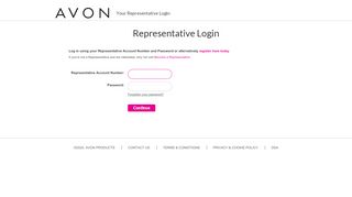 
                            6. Representative Login / Registration - AVON UK