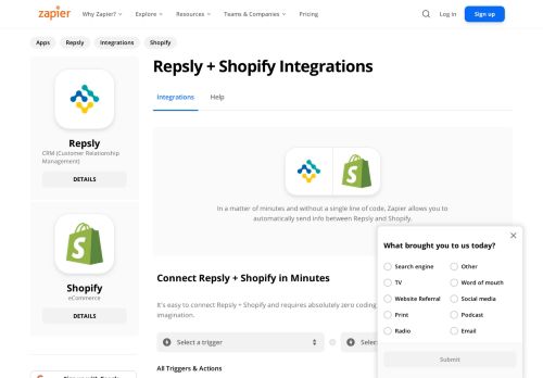 
                            13. Repsly + Shopify Integrations | Zapier