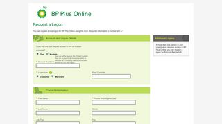 
                            11. Request A Logon - BP Plus Online