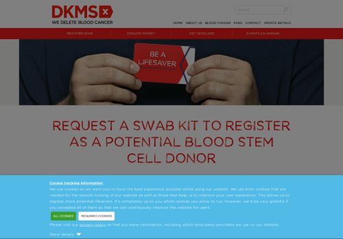 
                            13. Request a swab kit to register as a potential blood stem cell ... - DKMS