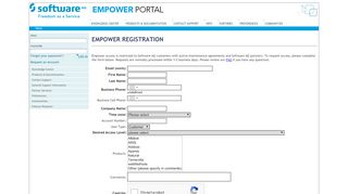 
                            13. Request an Account - Empower - Software AG