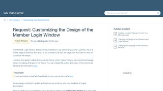
                            6. Request: Customizing the Member Login Window | Help Center | Wix ...