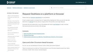 
                            8. Request Dashlane on a platform or browser – Dashlane