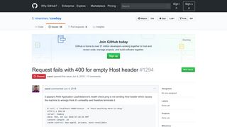 
                            2. Request fails with 400 for empty Host header · Issue #1294 · ninenines ...