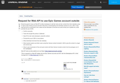 
                            5. Request for Web API to use Epic Games account outside - UE4 ...