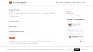 
                            4. Request Log in – Ulster Flying Club