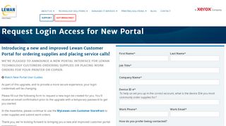 
                            11. Request Login Access for New Lewan Customer Portal