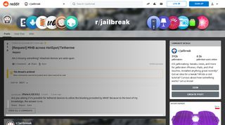 
                            12. [Request] MHB across HotSpot/Tetherme : jailbreak - Reddit