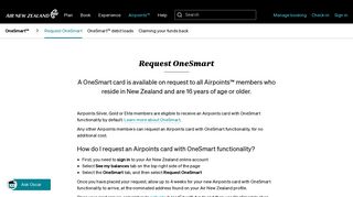 
                            8. Request OneSmart - OneSmart™ - Earning Airpoints Dollars ...