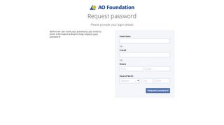 
                            9. Request password - AO Foundation