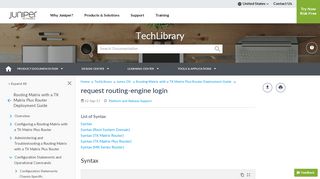 
                            7. request routing-engine login - TechLibrary - Juniper Networks