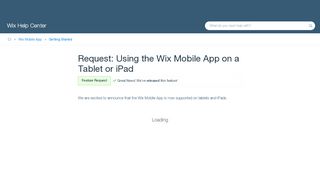 
                            3. Request: Using the Wix Mobile App on a Tablet or iPad | Help Center ...