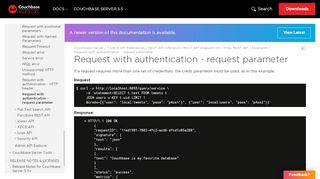 
                            9. Request with authentication - request parameter | Couchbase Docs