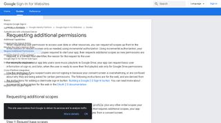 
                            5. Requesting additional permissions | Google Sign-In for Websites ...