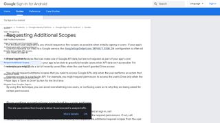 
                            4. Requesting Additional Scopes | Google Sign-In for Android | Google ...