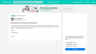 
                            4. Requesting Full Documents (Articles)? - ResearchGate