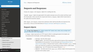 
                            7. Requests and Responses — Scrapy 1.5.1 documentation