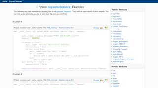 
                            2. requests.Session Python Example - Program Creek