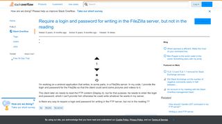 
                            3. Require a login and password for writing in the FileZilla server ...