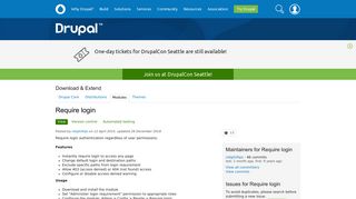 
                            3. Require login | Drupal.org