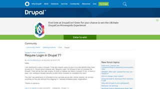 
                            2. Require Login in Drupal 7? | Drupal.org