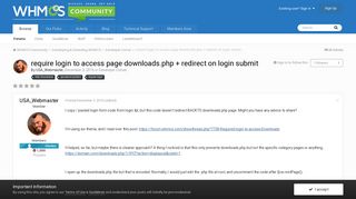 
                            6. require login to access page downloads.php + redirect on login submit ...