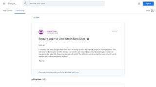 
                            1. Require login to view site in New Sites - Google Product Forums
