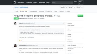 
                            4. Required to login to pull public images? · Issue #1103 · docker/hub ...