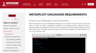 
                            9. Requirements - Metasploit Unleashed - Offensive Security