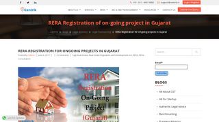 
                            9. RERA Registration of on-going project in Gujarat - Centrik