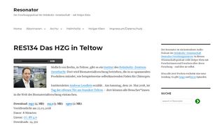 
                            7. RES134 Das HZG in Teltow – Resonator