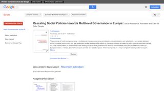 
                            5. Rescaling Social Policies towards Multilevel Governance in Europe: ...