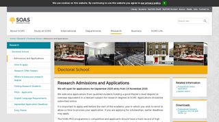 
                            2. Research Admissions and Applications - SOAS University of London
