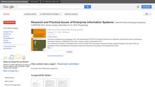 
                            4. Research and Practical Issues of Enterprise Information Systems: ... - Google Books-Ergebnisseite