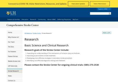 
                            13. Research - Comprehensive Stroke Center - University of Rochester ...