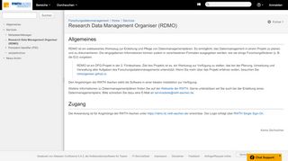 
                            11. Research Data Management Organiser (RDMO) - Confluence