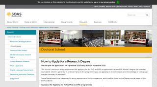 
                            3. Research Degrees: How to apply: SOAS University of London