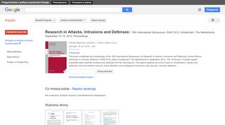 
                            9. Research in Attacks, Intrusions and Defenses: 15th International ...