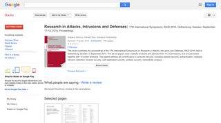 
                            8. Research in Attacks, Intrusions and Defenses: 17th International ...