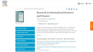 
                            6. Research in International Business and Finance - Journal - Elsevier