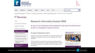 
                            8. Research Information System (RIS) - The University of Nottingham